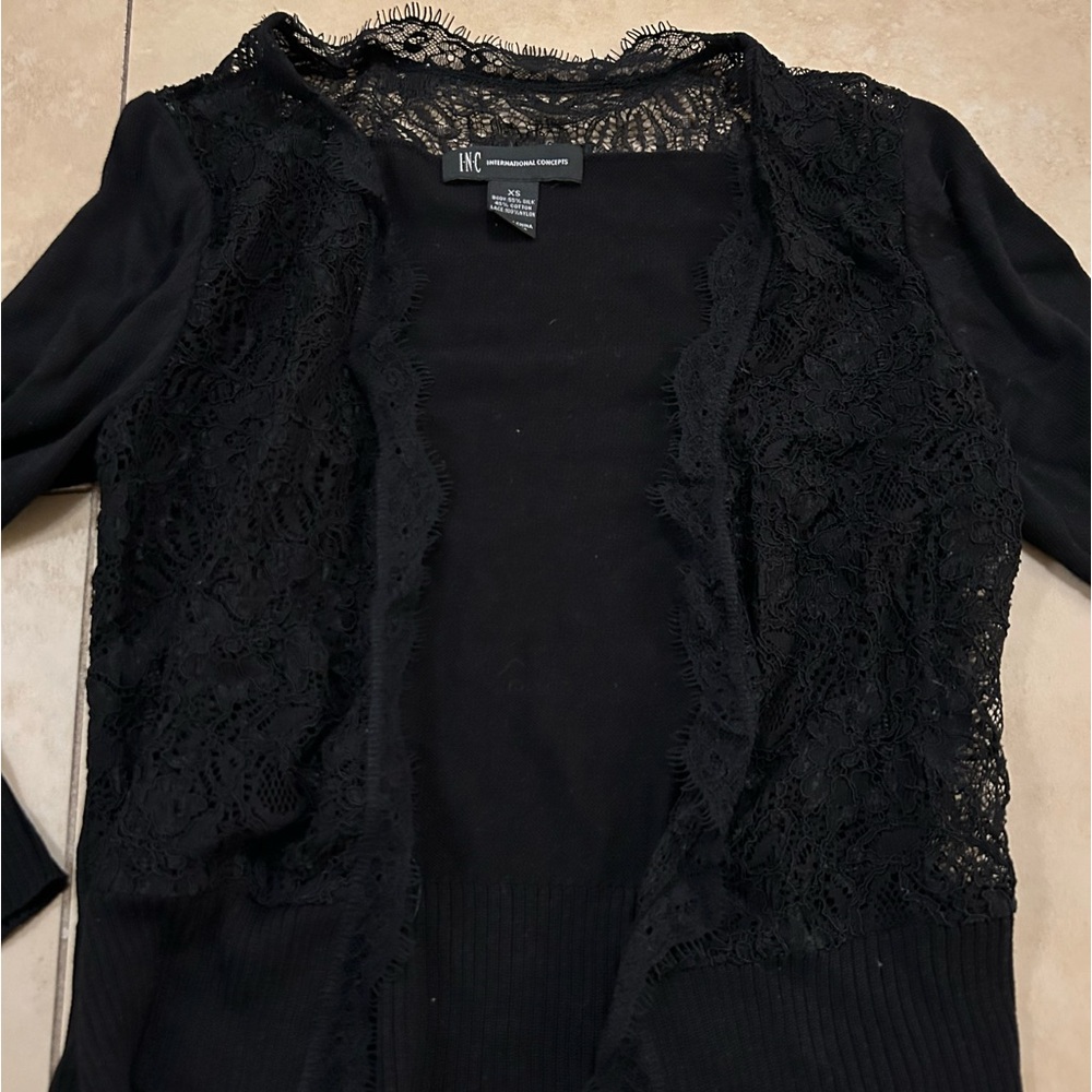 Black Lace Sweater